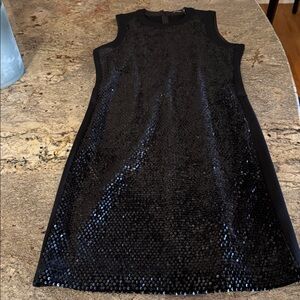 J.McLaughlin Black Sequin Sleeveless Dress. Sequence in the front of dress only.
